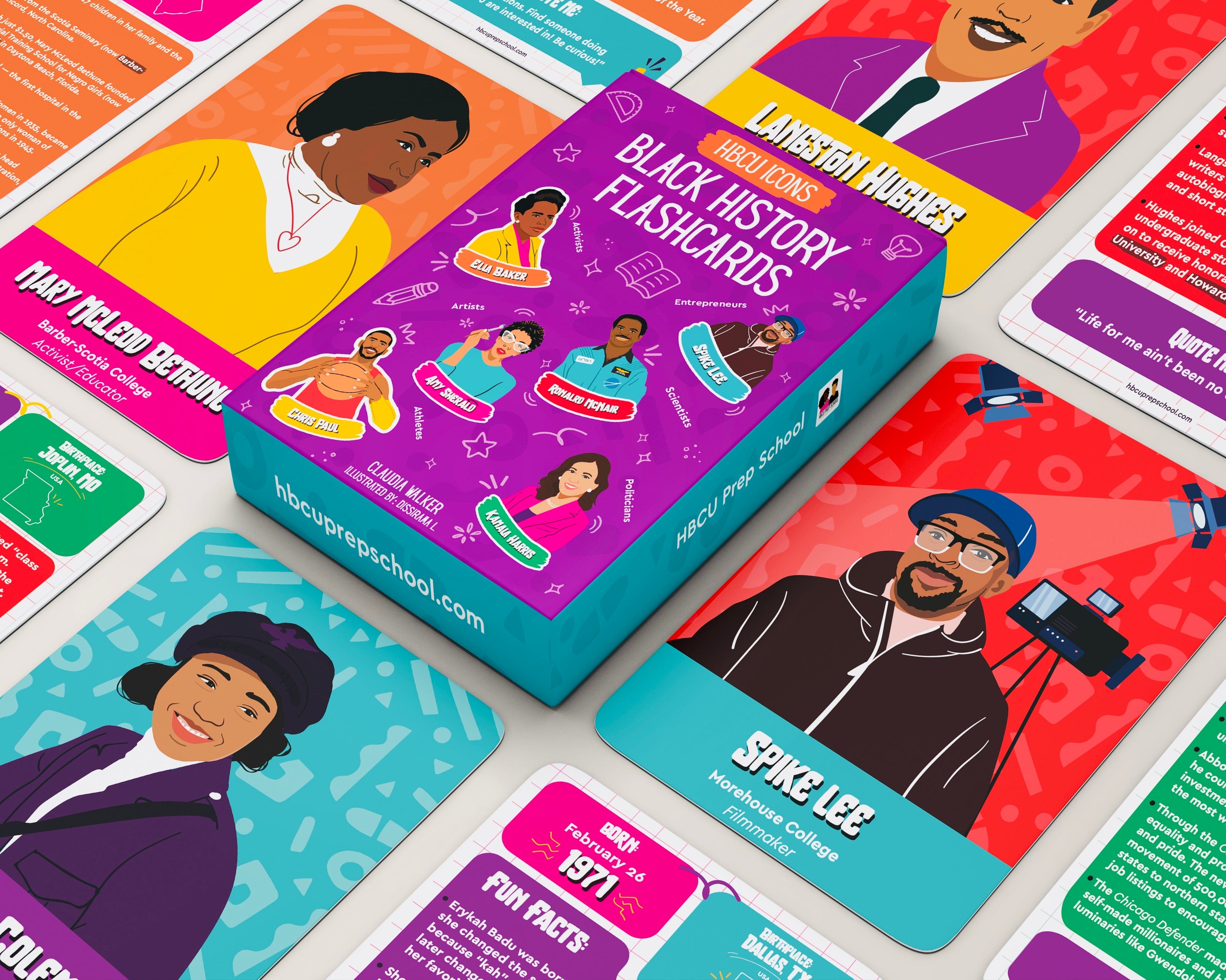HBCU Icons Black History Flashcards HBCU Prep School