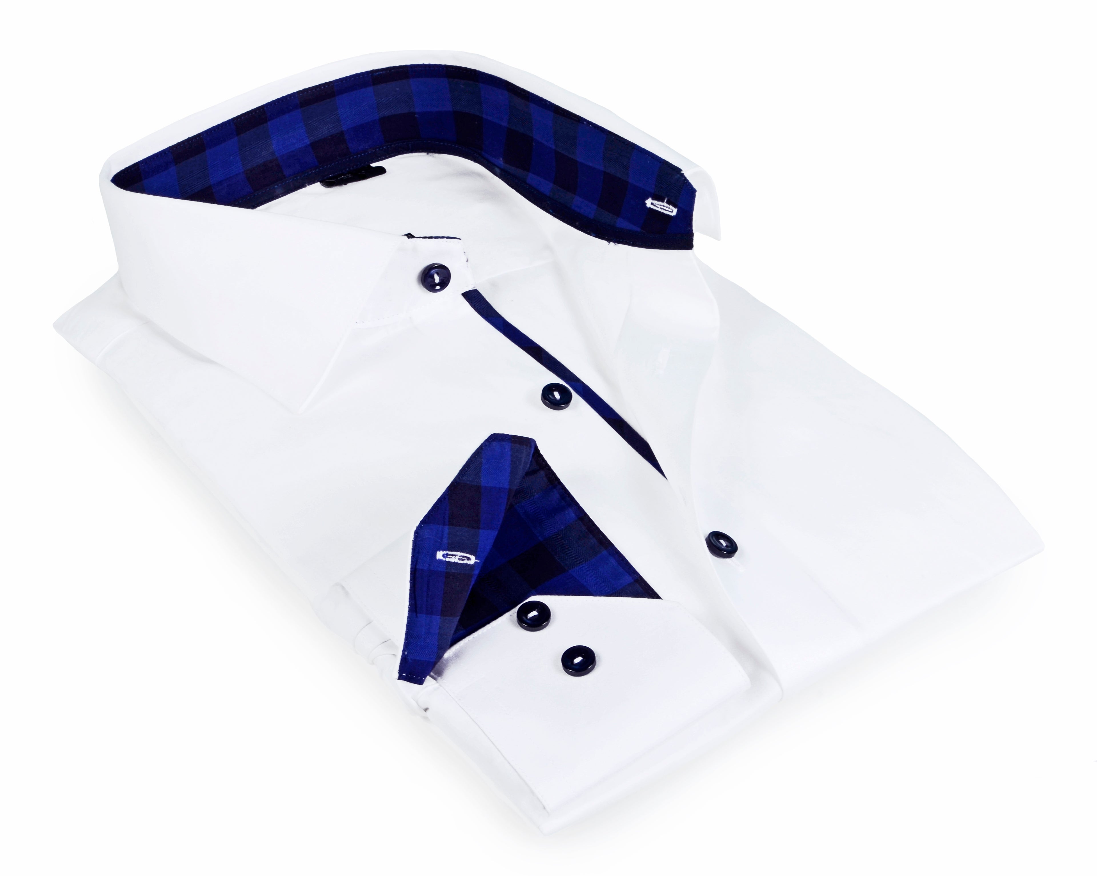 Kids - Boy's long sleeve shirt with contrast details inside the collar, cuff and the placket. LEVINAS® Official