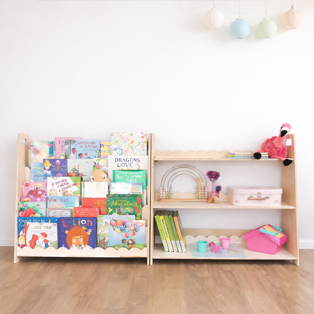 RAY+ROY- Scalloped Toy Shelf + Bookshelf Bush Acres