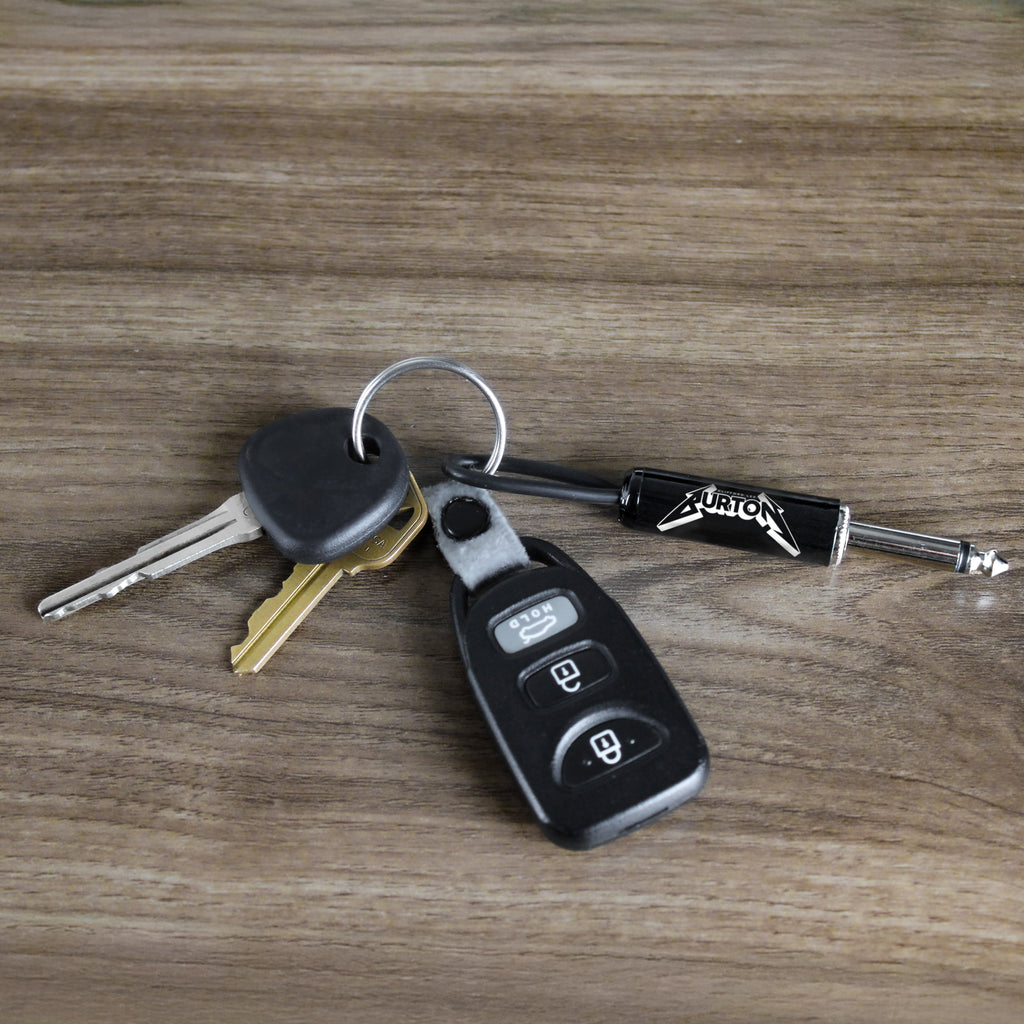 Cliff Burton Logo Guitar Plug Keychain Pluginz Keychains