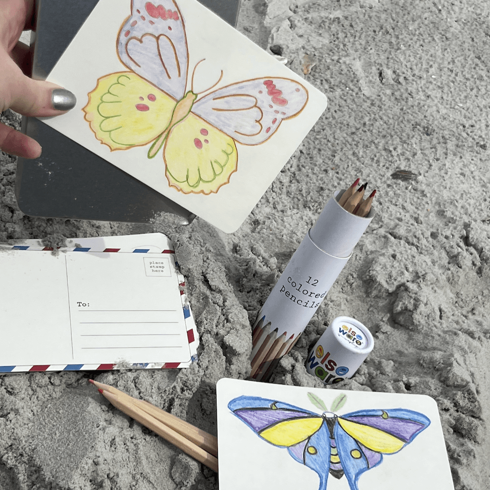 Coloring Postcards w/ 6 Designs (30 cards) elseware unplug