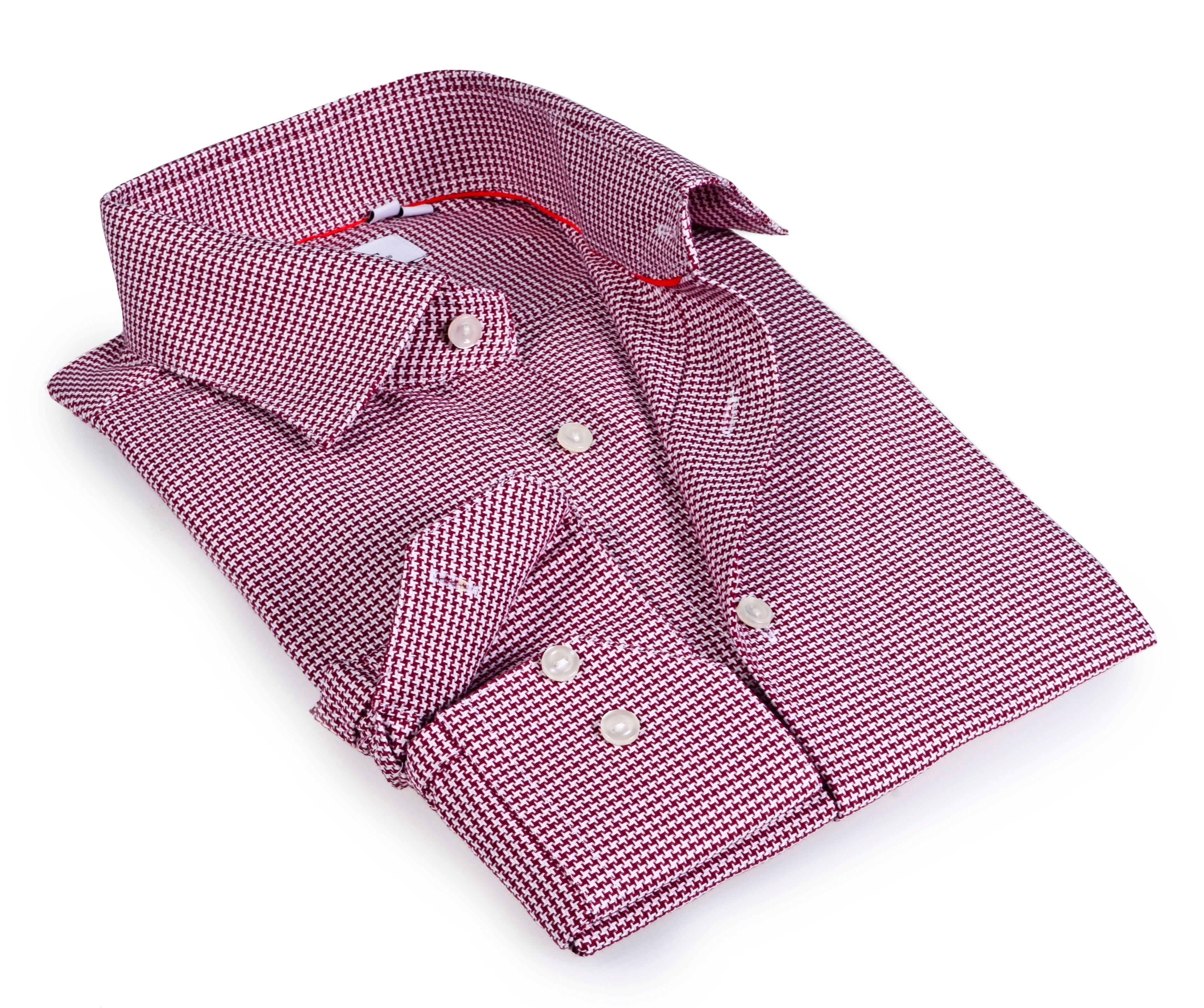 Button-Up Shirt //  - Contemporary Fit - contrast  trimming - final sale LEVINAS® Official
