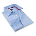 Button-Up Shirt // Blue -  Contemporary Fit - Contrast trimming - final sale LEVINAS® Official