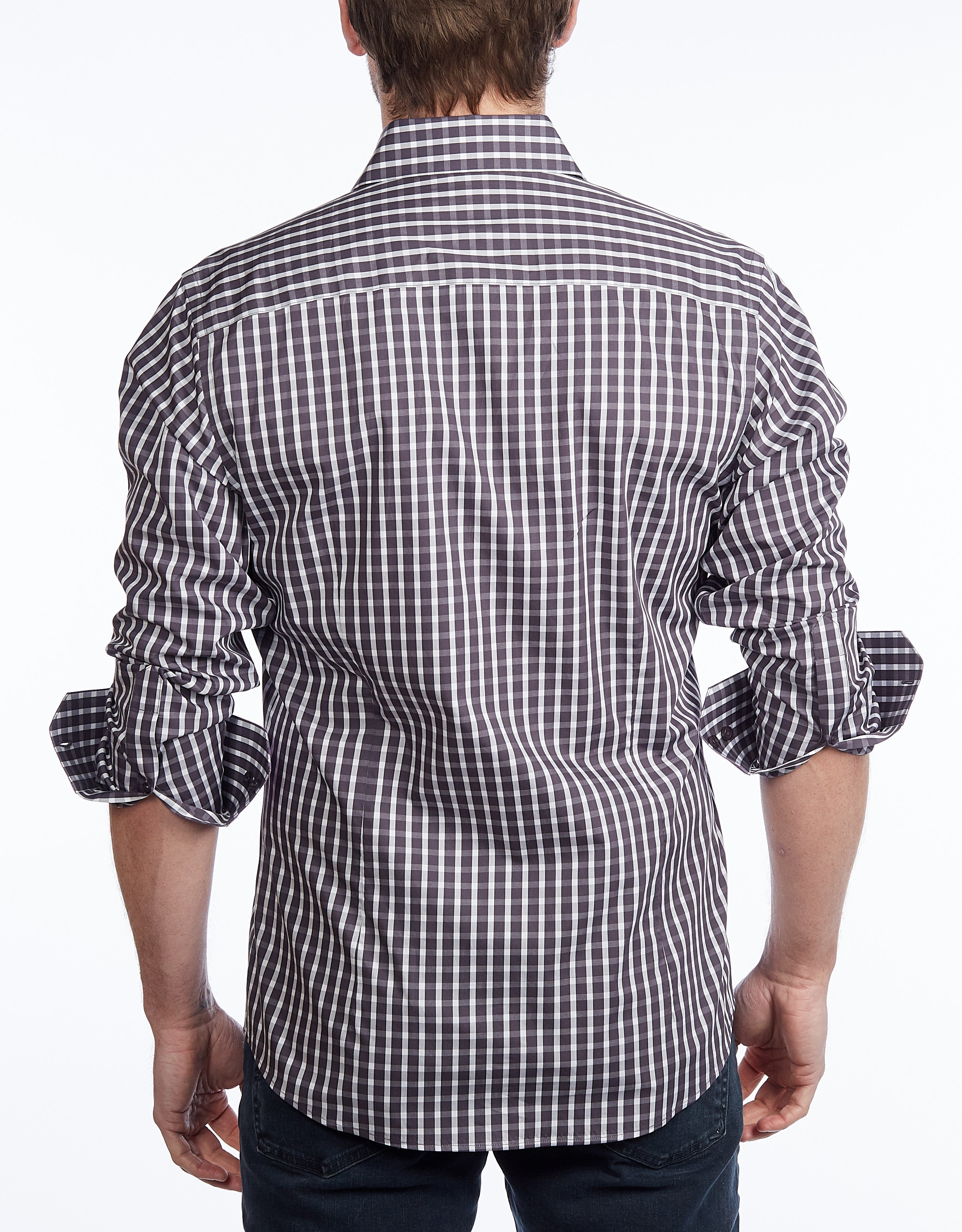 Button-Up Shirt // -  Contemporary Fit - Contrast trimming - final sale LEVINAS® Official