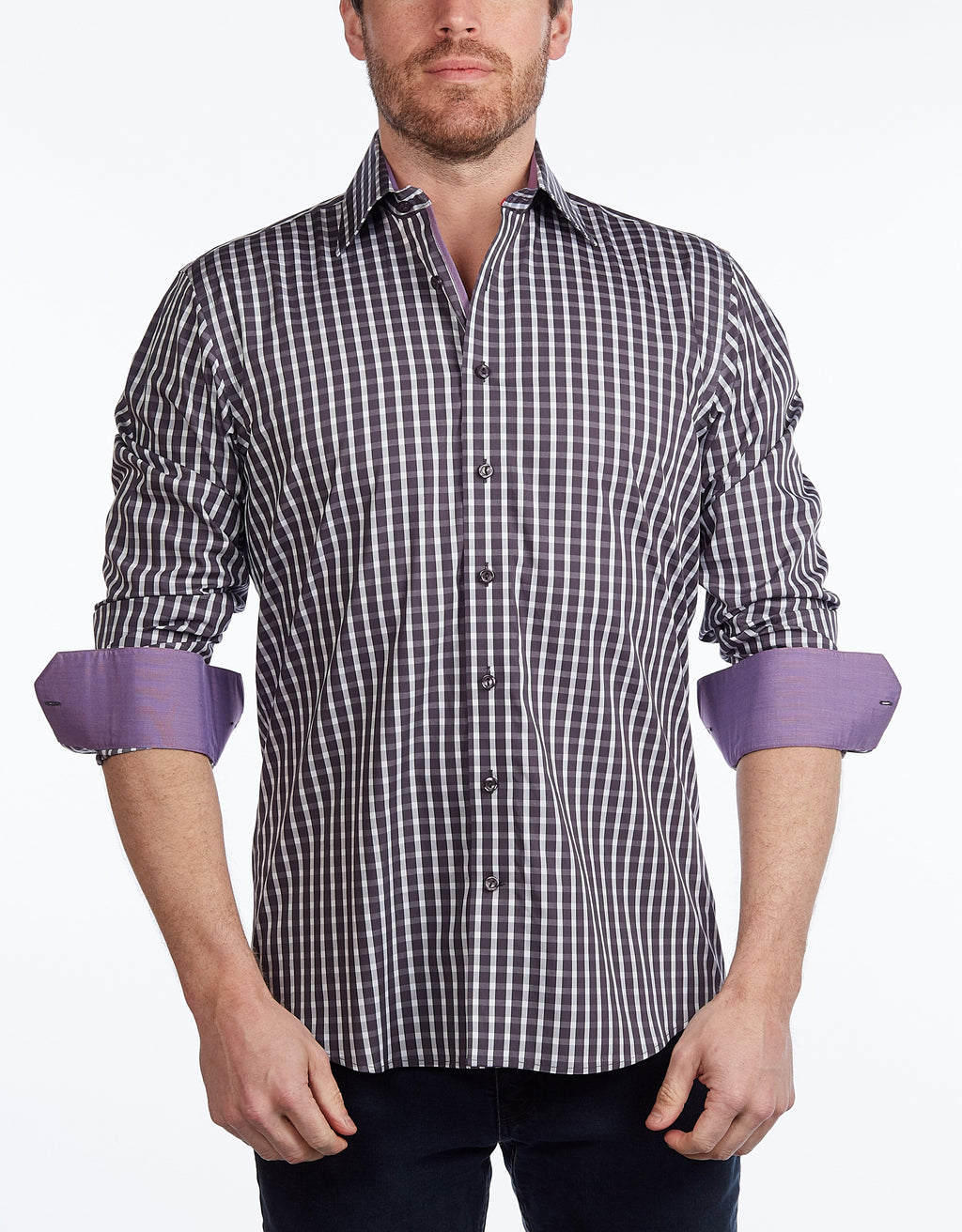 Button-Up Shirt // -  Contemporary Fit - Contrast trimming - final sale LEVINAS® Official