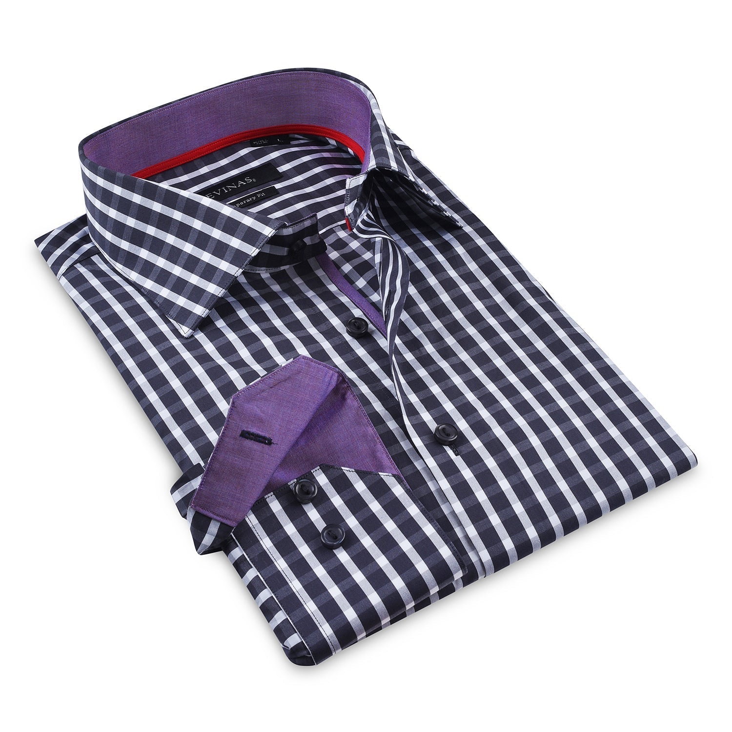 Button-Up Shirt // -  Contemporary Fit - Contrast trimming - final sale LEVINAS® Official