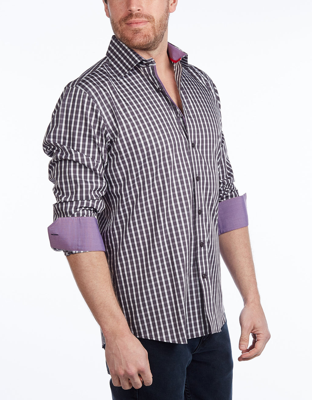 Button-Up Shirt // -  Contemporary Fit - Contrast trimming - final sale LEVINAS® Official