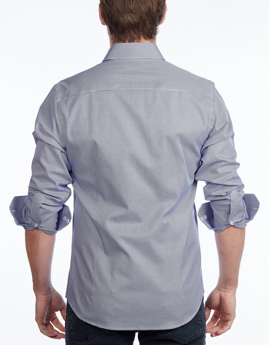 Button-Up Shirt //  - Contemporary Fit - contrast  trimming- final sale LEVINAS® Official