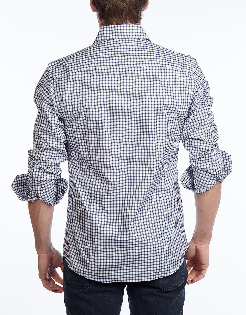 Button-Up Shirt //  - Contemporary Fit - contrast  trimming - final sale LEVINAS® Official