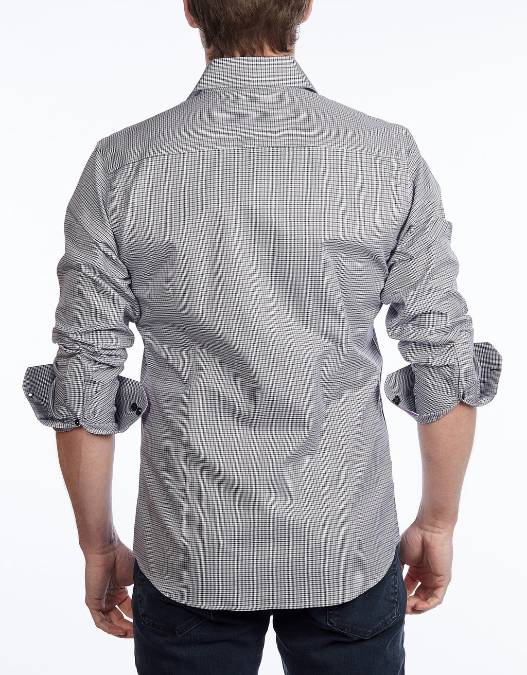 Button-Up Shirt //  - Contemporary Fit - contrast  trimming - final sale LEVINAS® Official