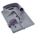 Button-Up Shirt //  - Contemporary Fit - contrast  trimming - final sale LEVINAS® Official