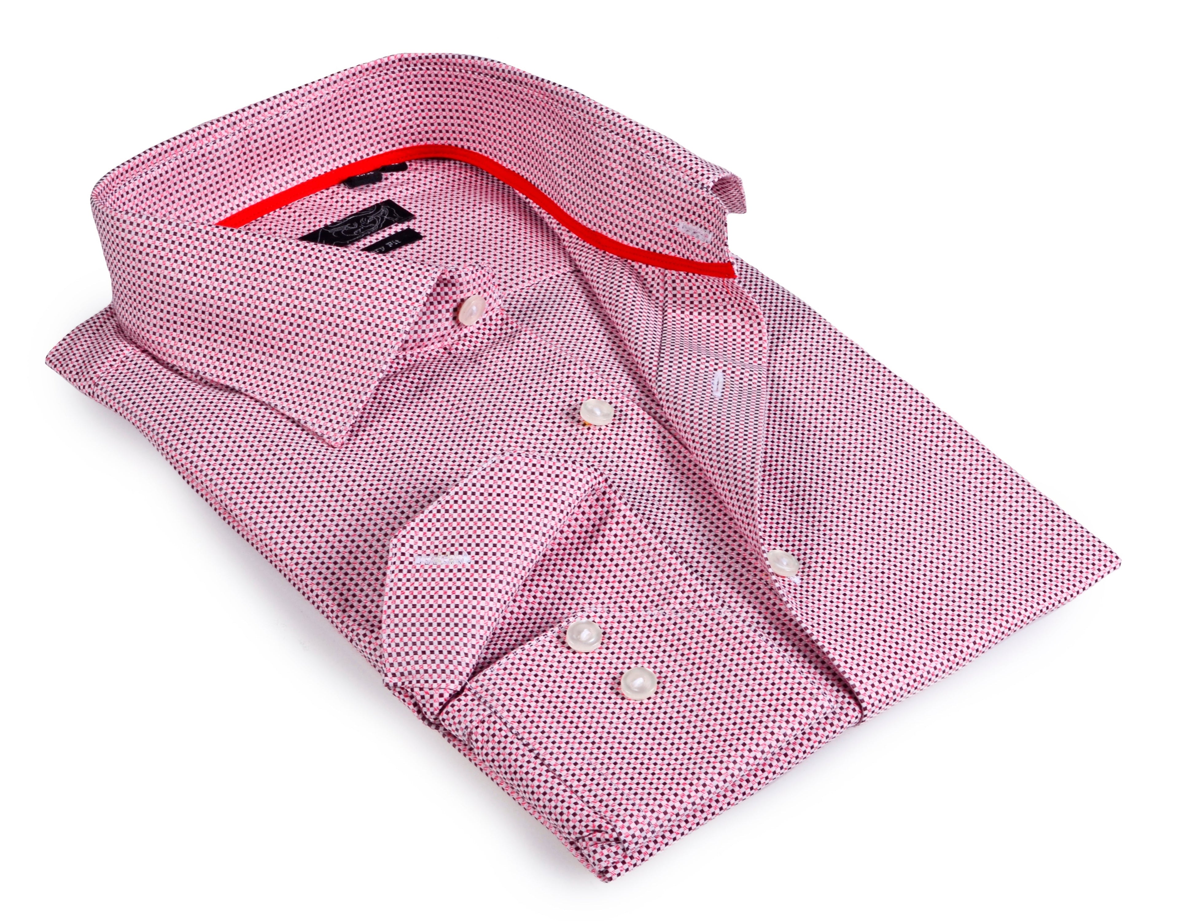 Button-Up Shirt //  - Contemporary Fit - contrast  trimming - final sale LEVINAS® Official