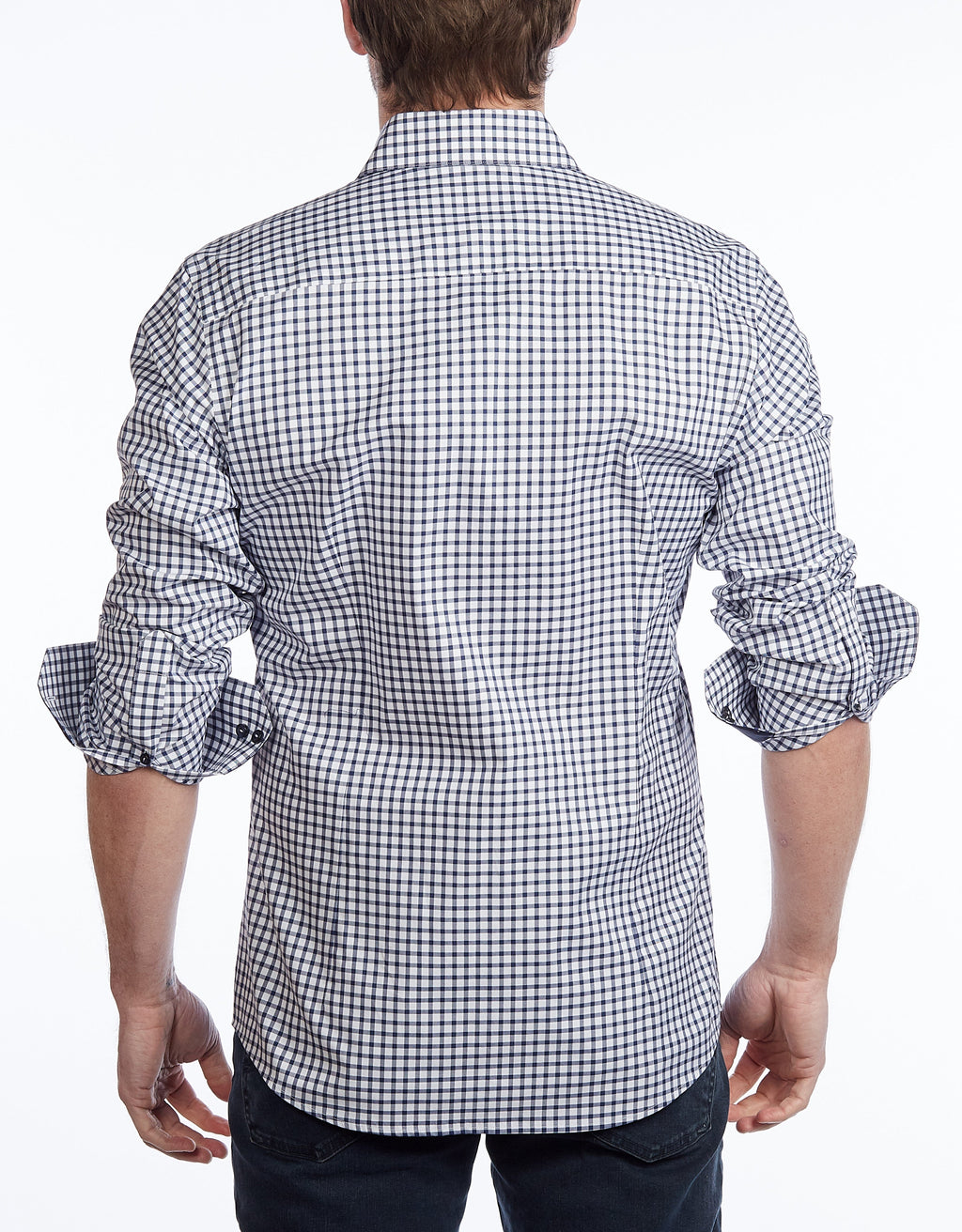 Button-Up Shirt //  - Contemporary Fit - contrast  trimming- final sale LEVINAS® Official