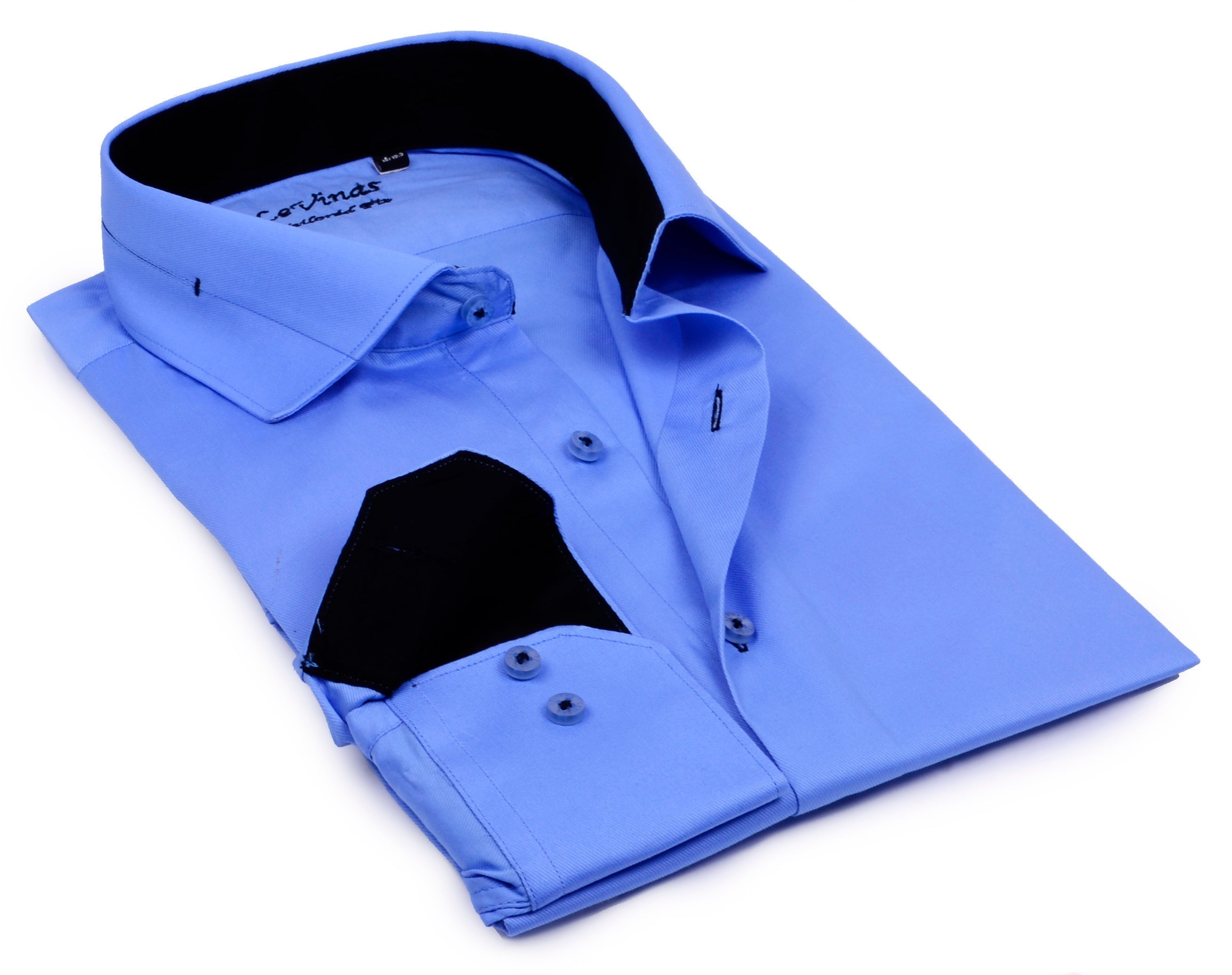 Button-Up Shirt //  - Tailored Fit - contrast  trimming - final sale LEVINAS® Official