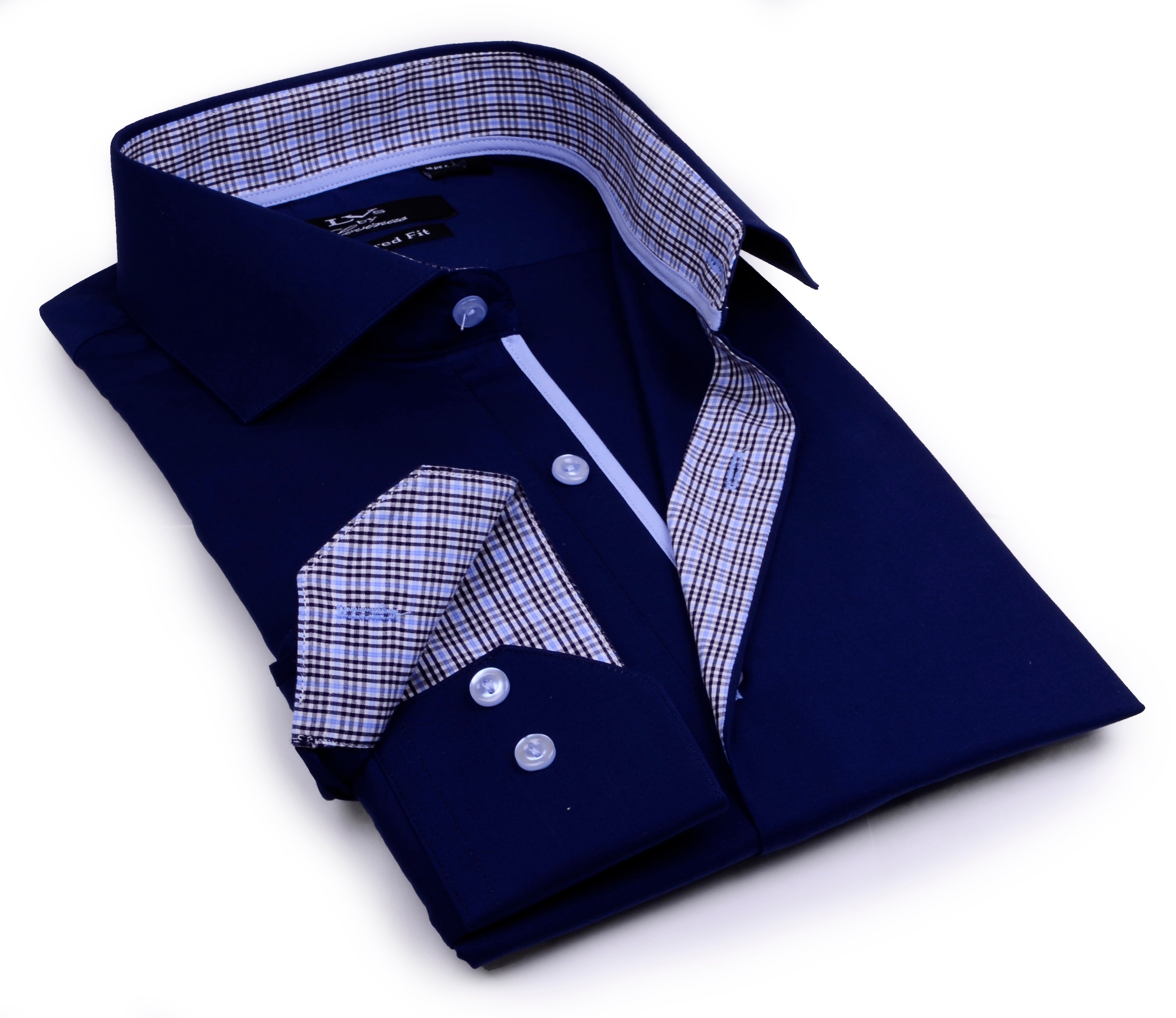 Button-Up Shirt //  - Tailored Fit - contrast  trimming - final sale LEVINAS® Official