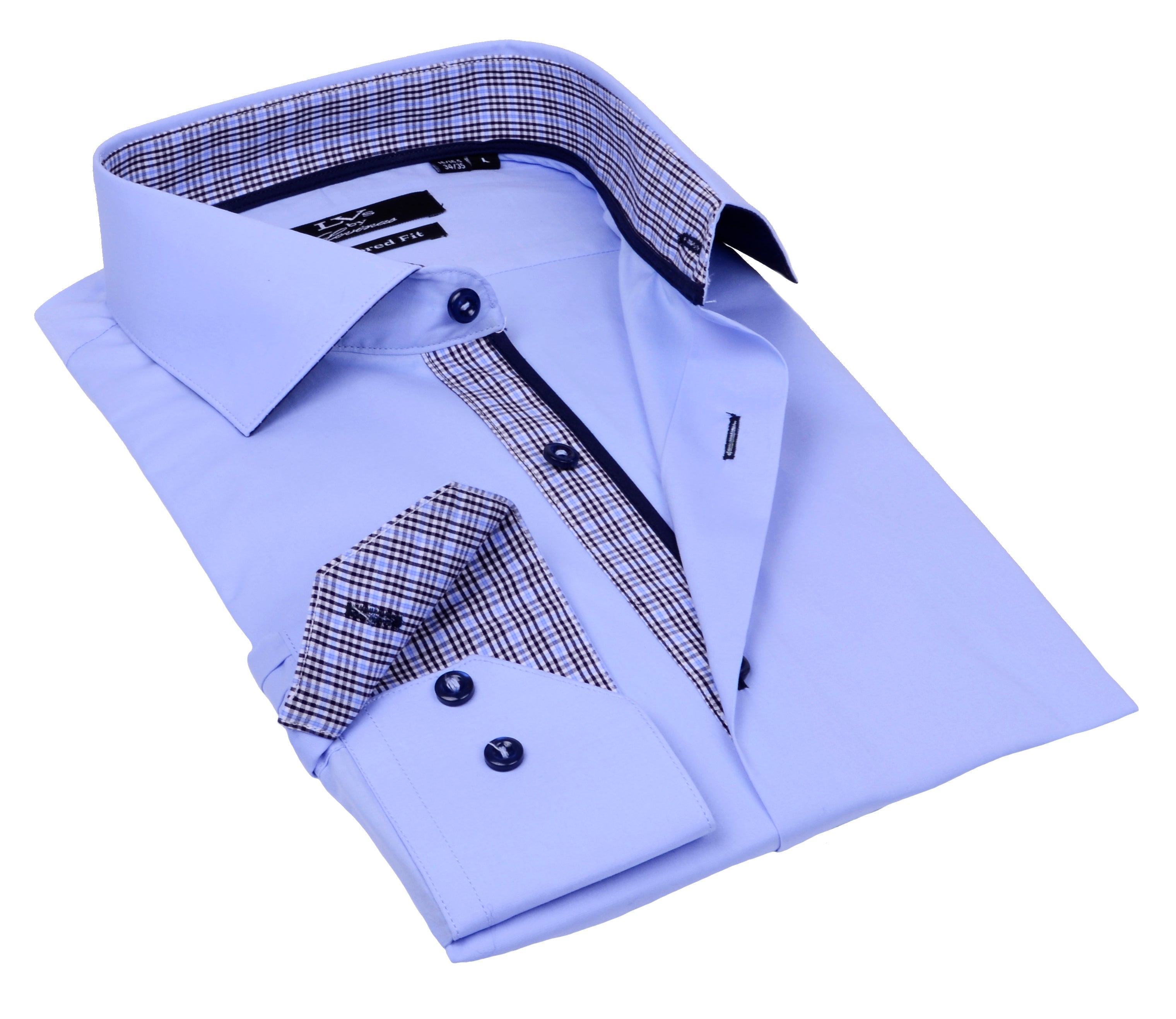 Button-Up Shirt //  - Tailored Fit - contrast  trimming - final sale LEVINAS® Official