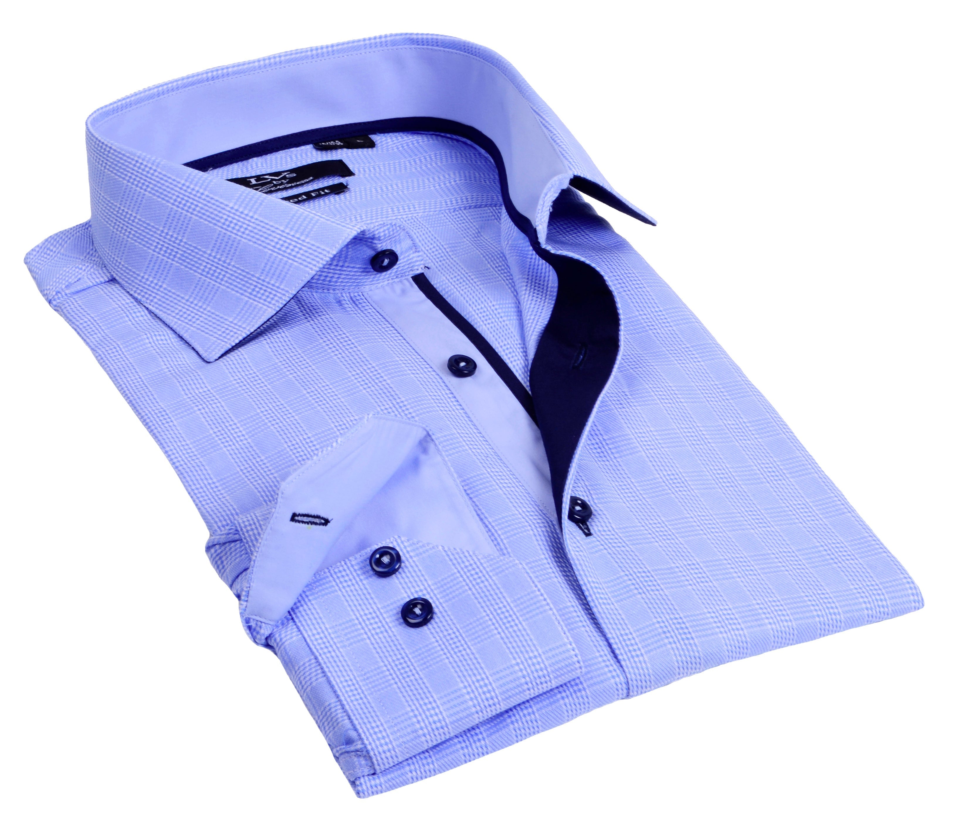 Button-Up Shirt //  - Tailored Fit - contrast  trimming - final sale LEVINAS® Official