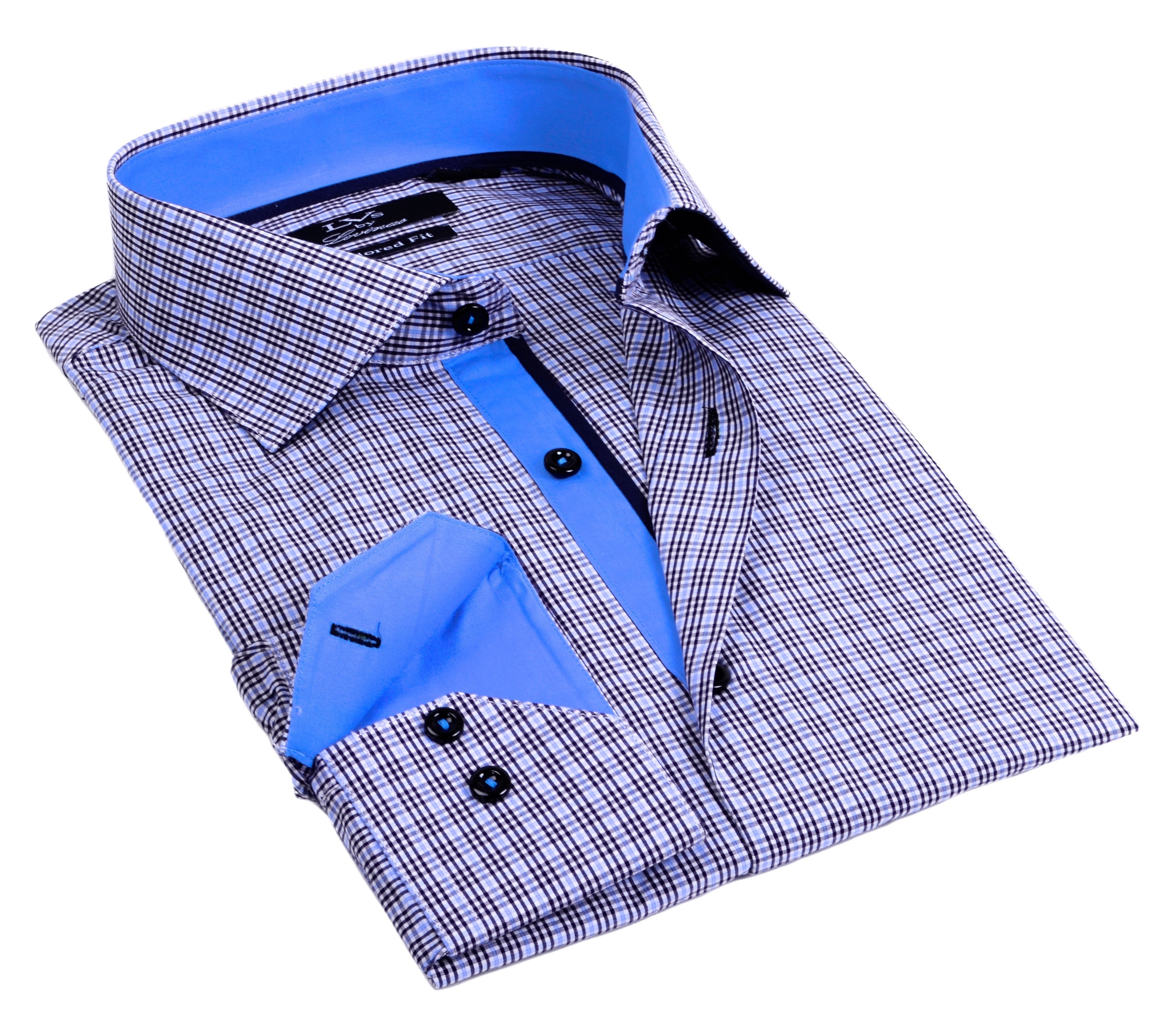 Button-Up Shirt //  - Tailored Fit - contrast  trimming - final sale LEVINAS® Official