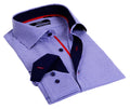Button-Up Shirt //  - Tailored Fit - contrast  trimming - final sale LEVINAS® Official