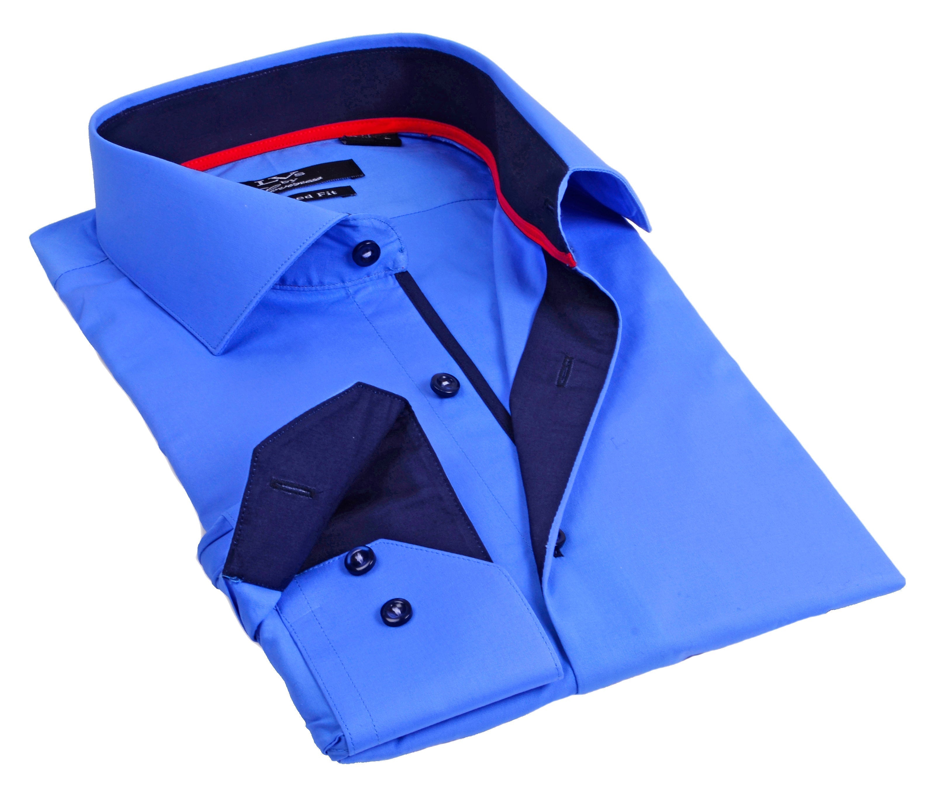 Button-Up Shirt //  - Tailored Fit - contrast  trimming - final sale LEVINAS® Official