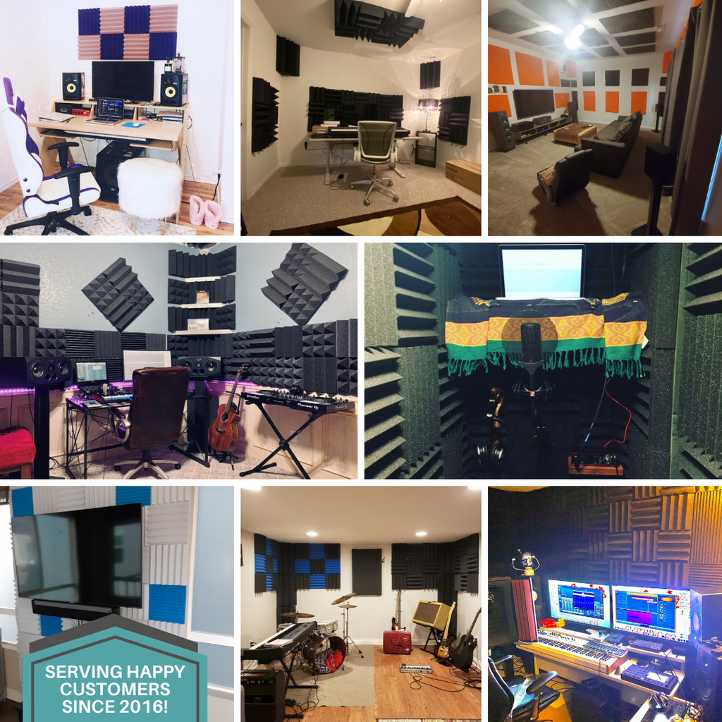 1 Inch Acoustic Foam Wedge Style Panels - 13 Color Options SoundAssured