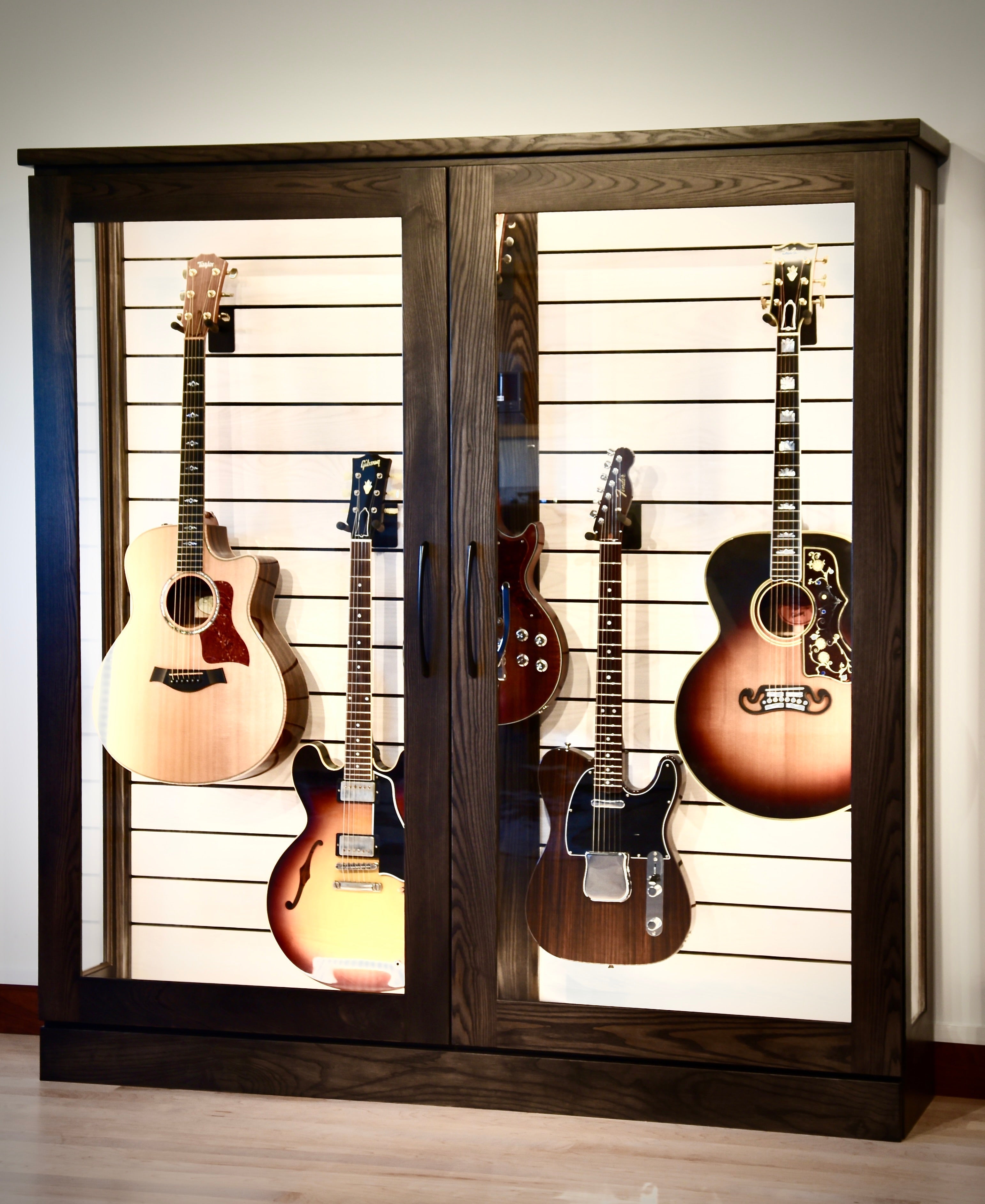Low Depth ClimaCab V | Charcoal Northern White Ash with Whitewash Slat Wall Acoustic Remedy Cases