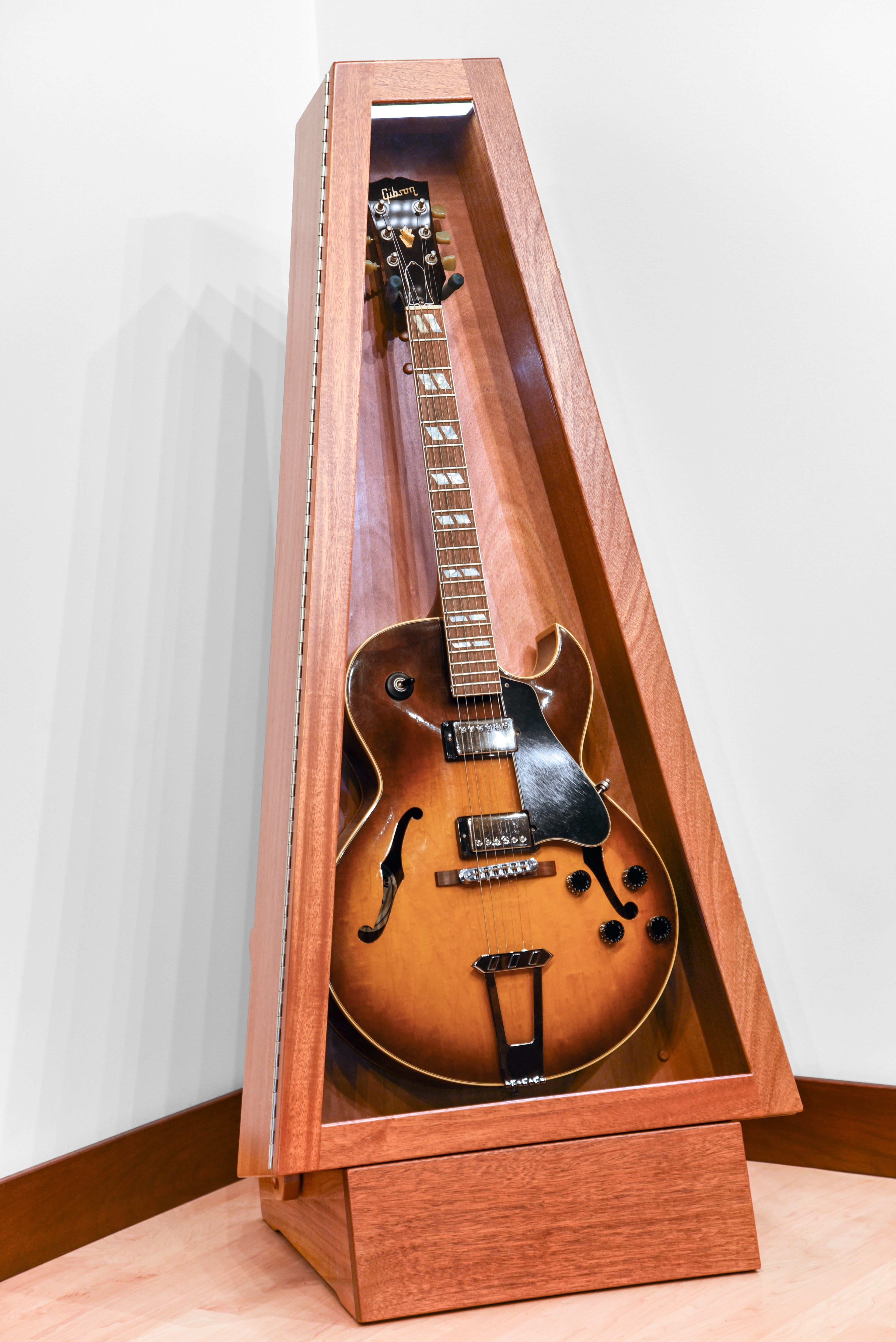 ClimaStand Triangle Humidor with Base - African Mahogany Acoustic Remedy Cases