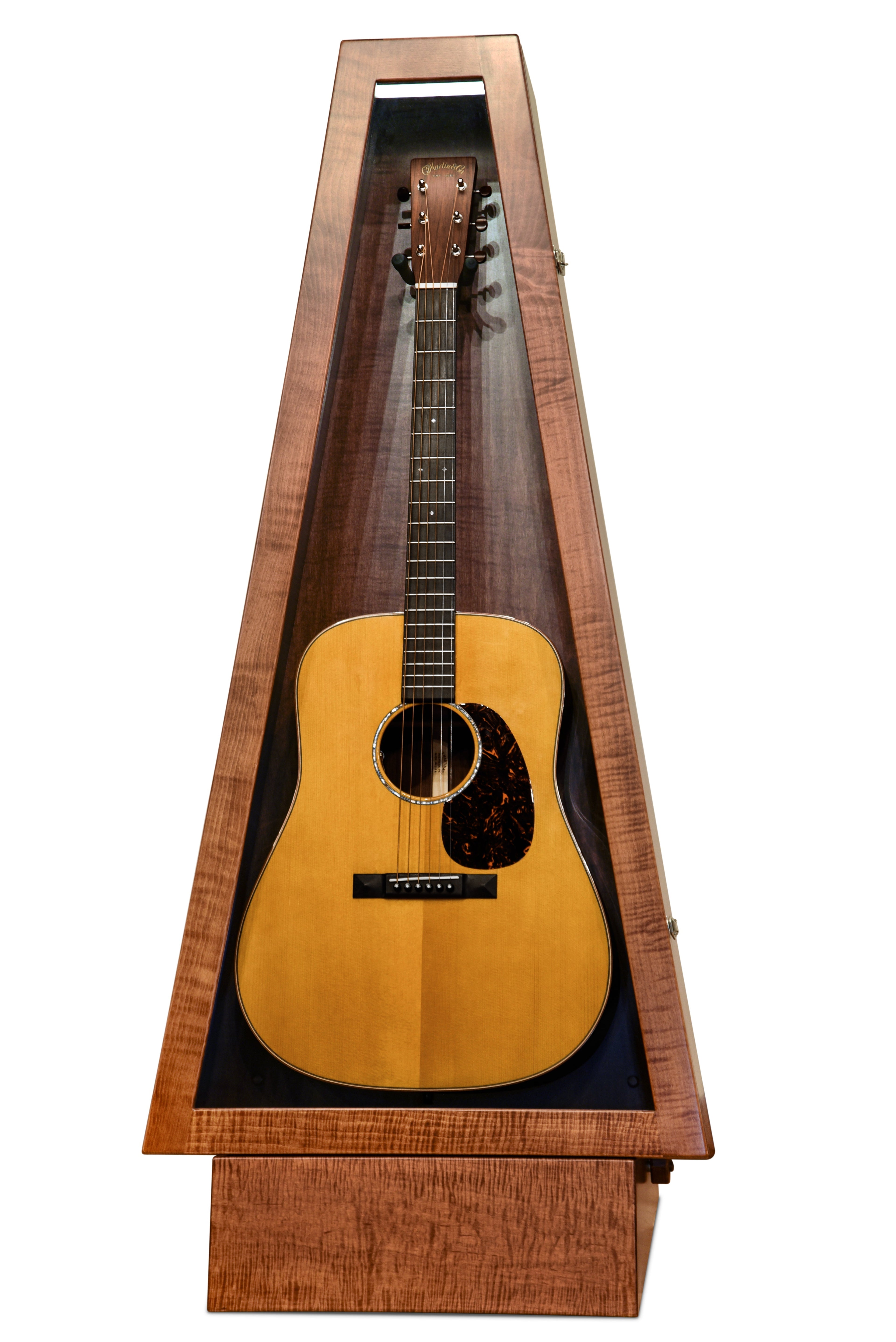ClimaStand Triangle Humidor with Base - Flamed Maple with Boston Stain Acoustic Remedy Cases