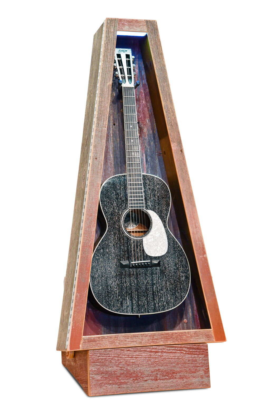 ClimaStand Triangle Humidor with Base - Reclaimed Barnwood (Red) Acoustic Remedy Cases