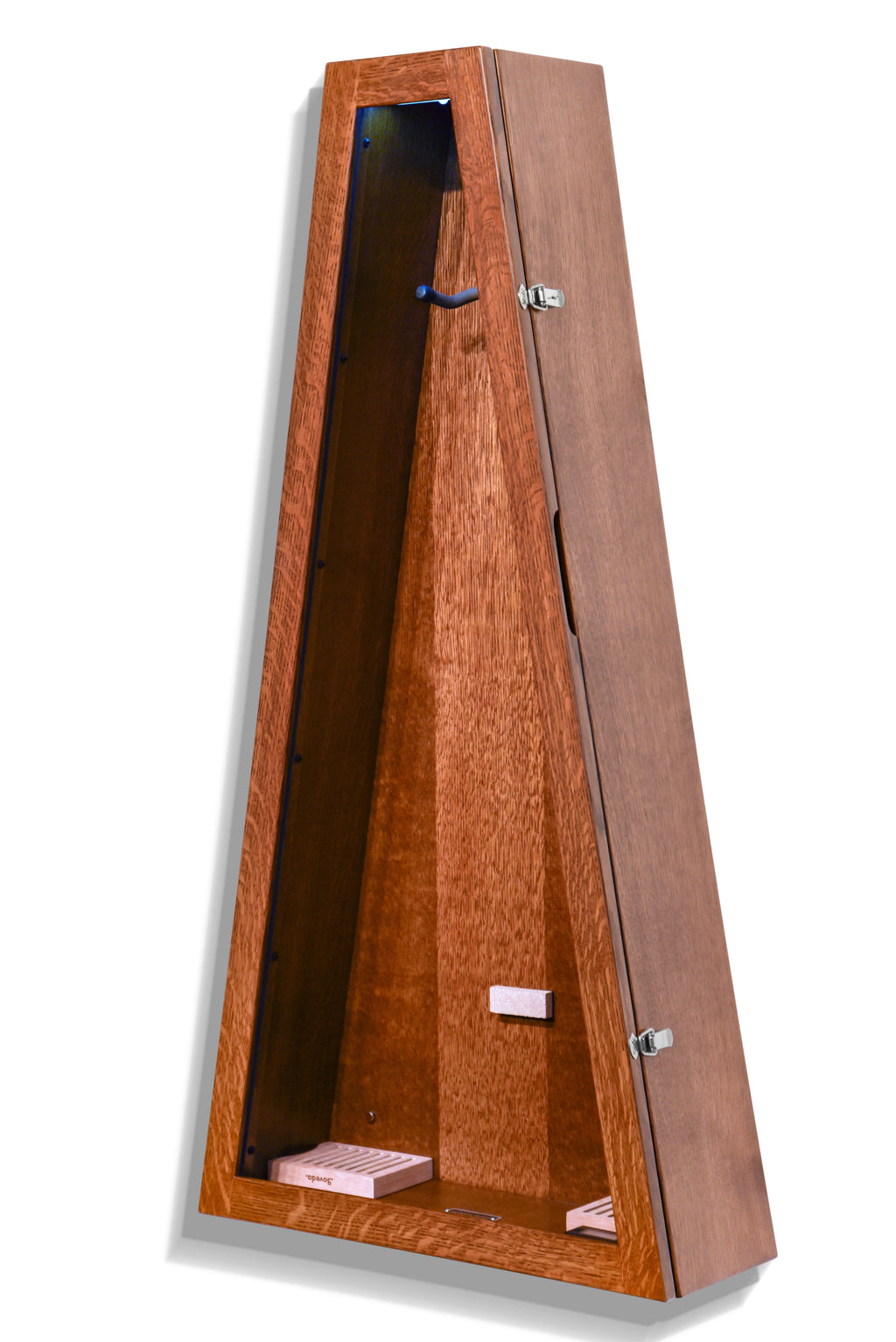 ClimaCase Triangle Humidor - Quartersawn White Oak with Boston Stain Acoustic Remedy Cases