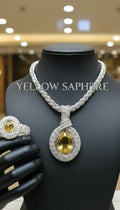 Sterling Silver Yellow Sapphire Set The Vibez Shop