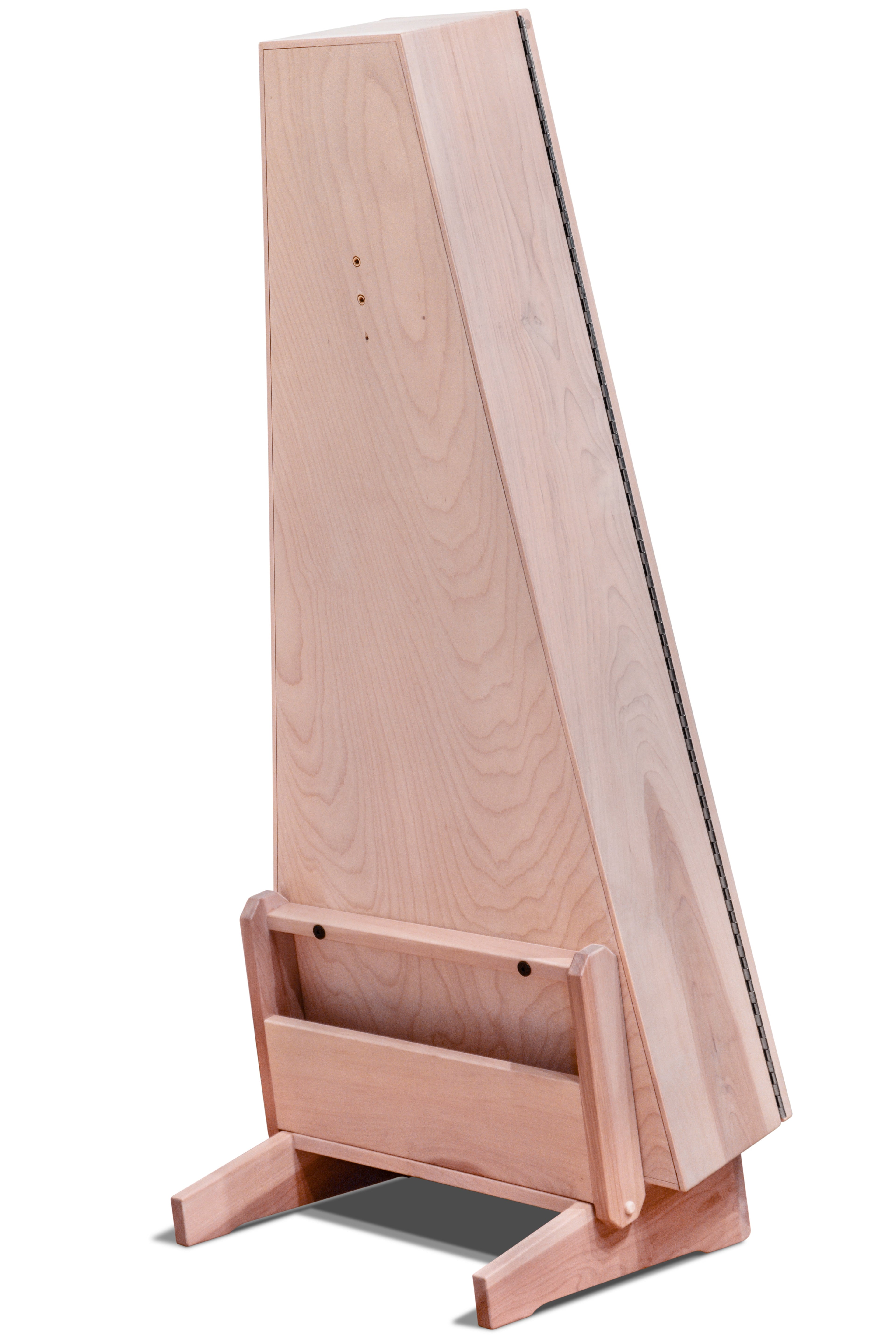ClimaStand Triangle Humidor with Base - Birch with Campbell White Stain Acoustic Remedy Cases