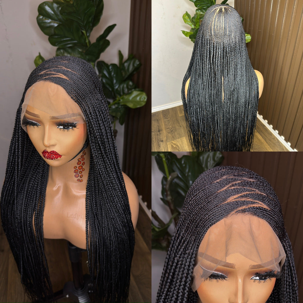 Zigzag front knotless braided wig HOL stores