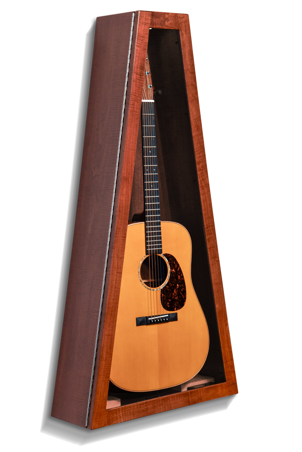 ClimaCase Triangle Humidor - Flamed Maple with Acres Stain Acoustic Remedy Cases