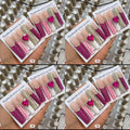 Pink long crystal press on nails HOL stores
