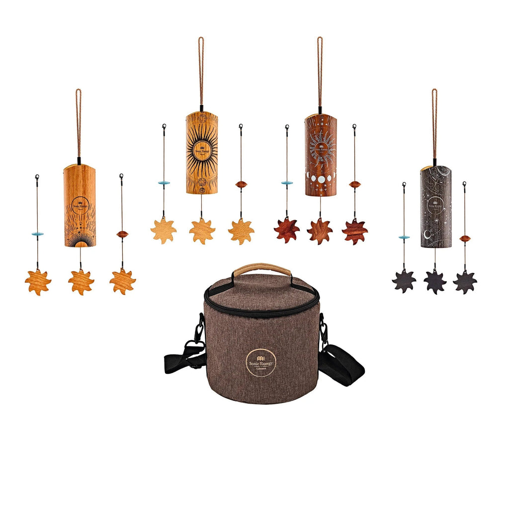 4-Piece Cosmic Bamboo Chime Set with Carrying Bag Utah Energy Healing Center