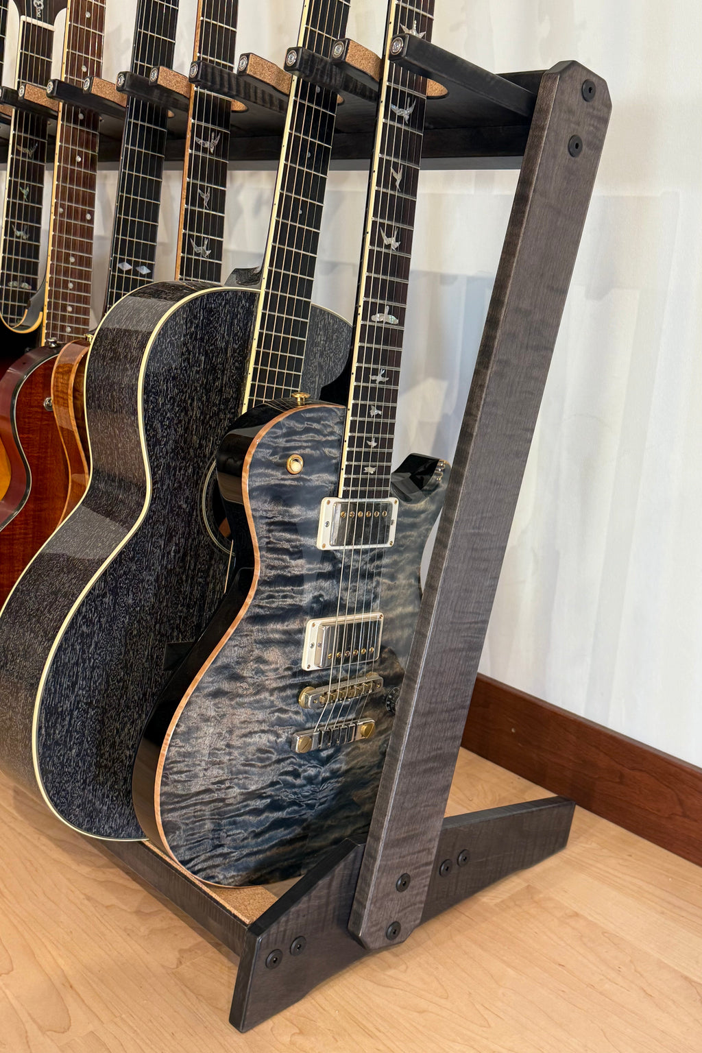 Grand StringRack - Flamed Maple - Charcoal Acoustic Remedy Cases