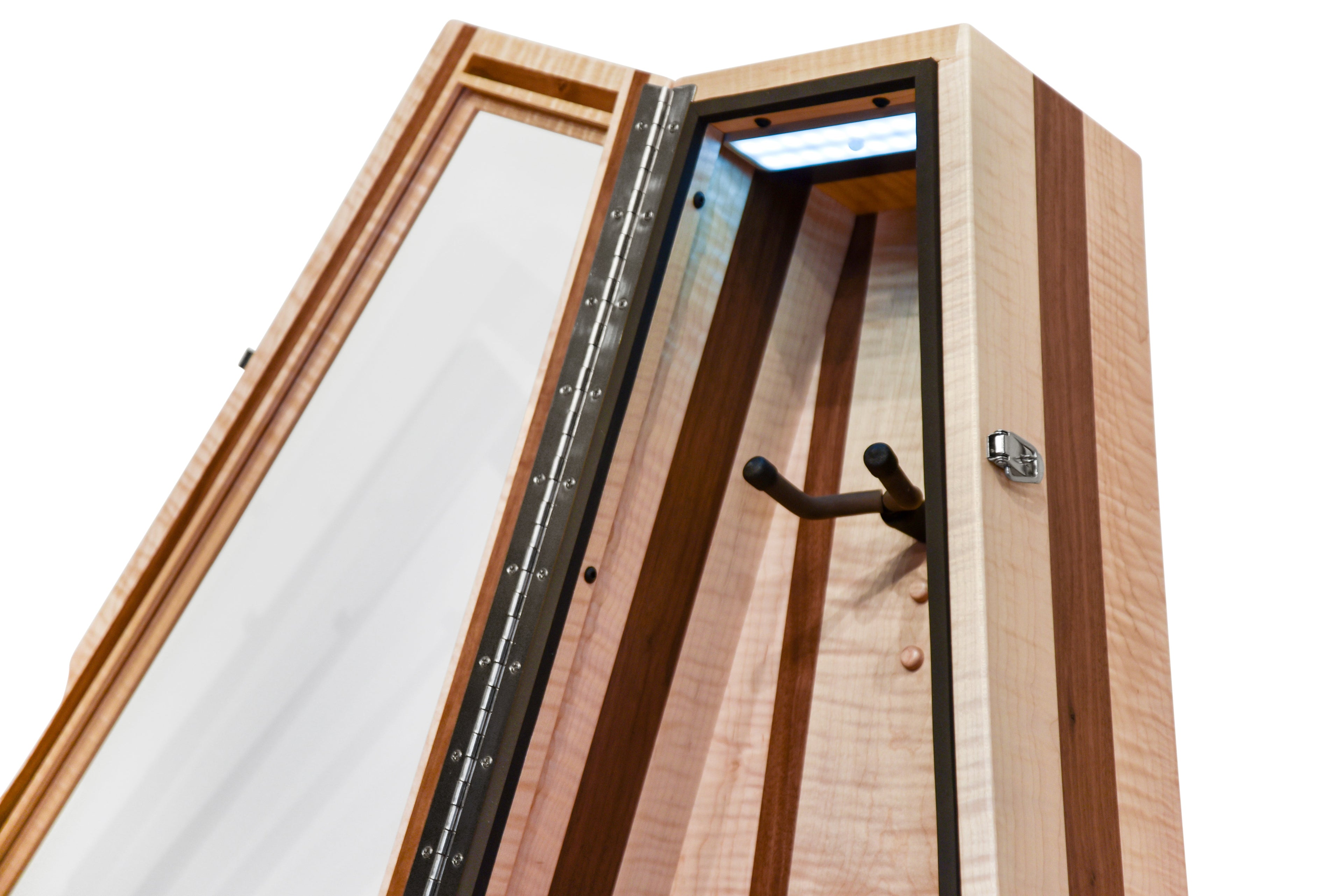ClimaStand Triangle Humidor with Base - Flamed Maple with Walnut Acoustic Remedy Cases