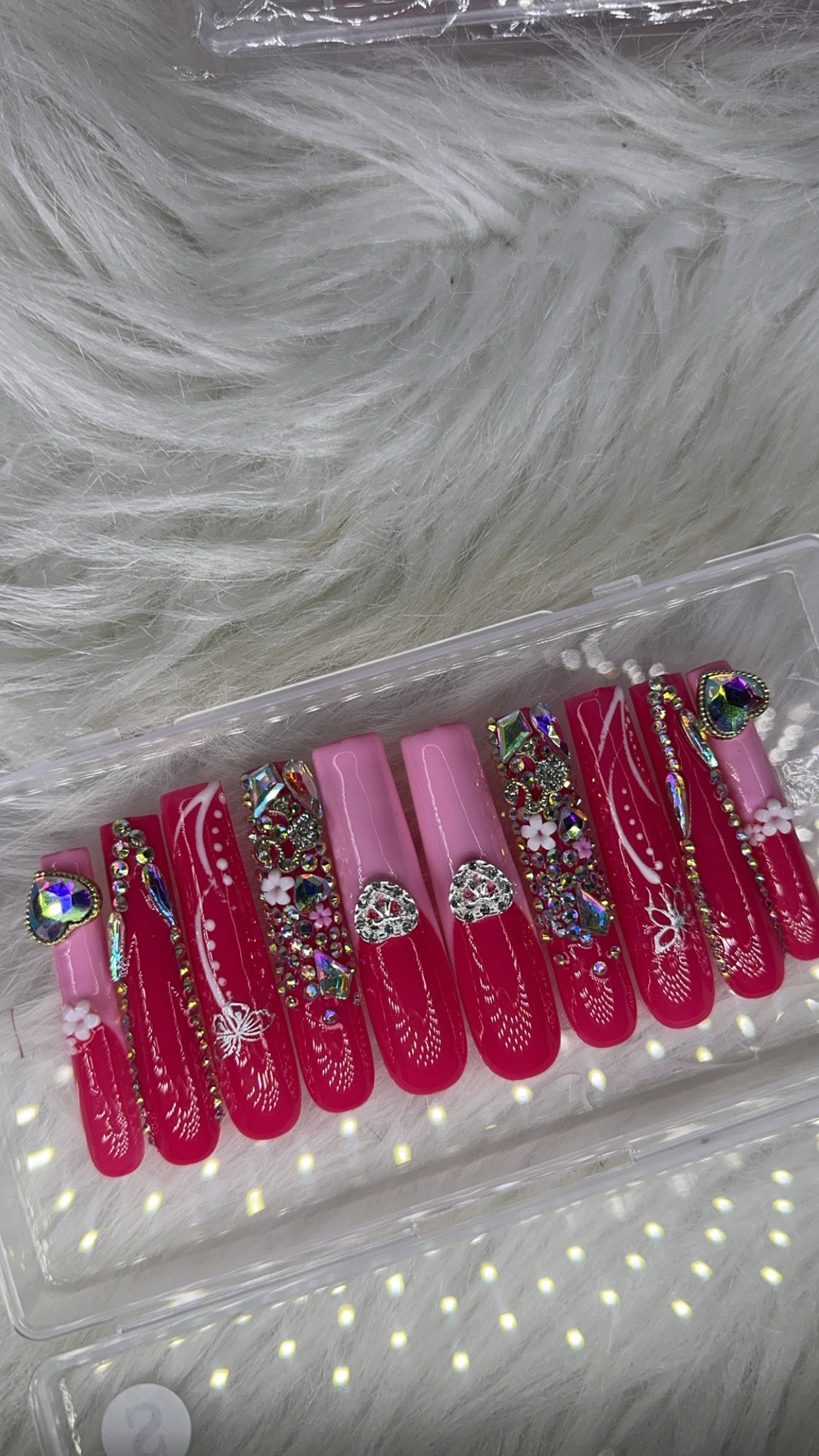 Pink nails acrylic press on nails HOL stores