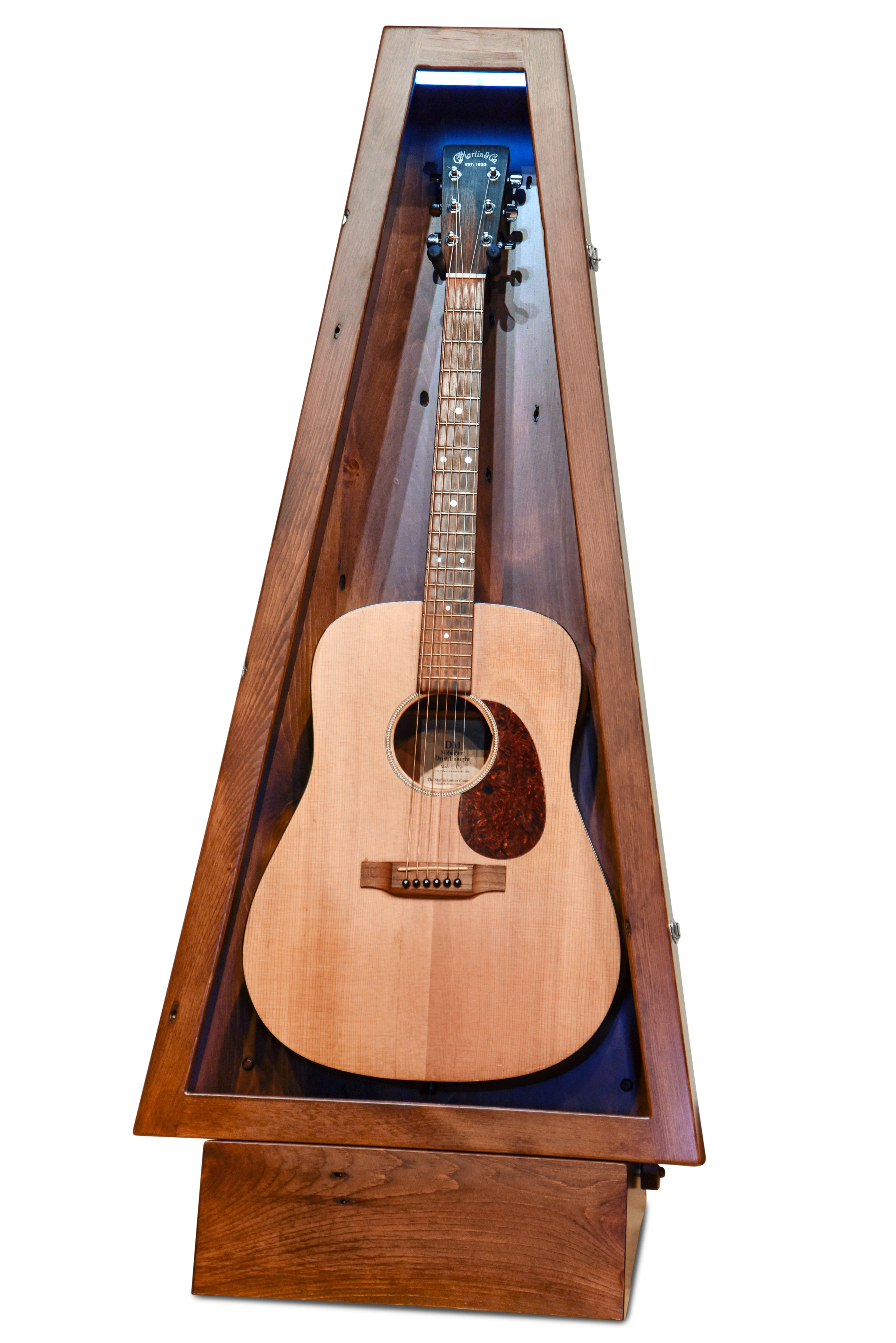 ClimaStand Triangle Humidor with Base - 300 Year Old Reclaimed Wood with Boston Stain Acoustic Remedy Cases