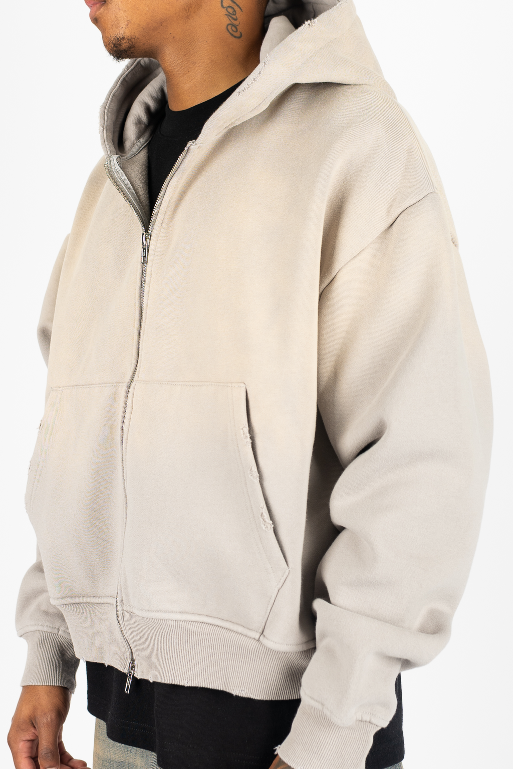 The Label Weathered Zip Up Superline