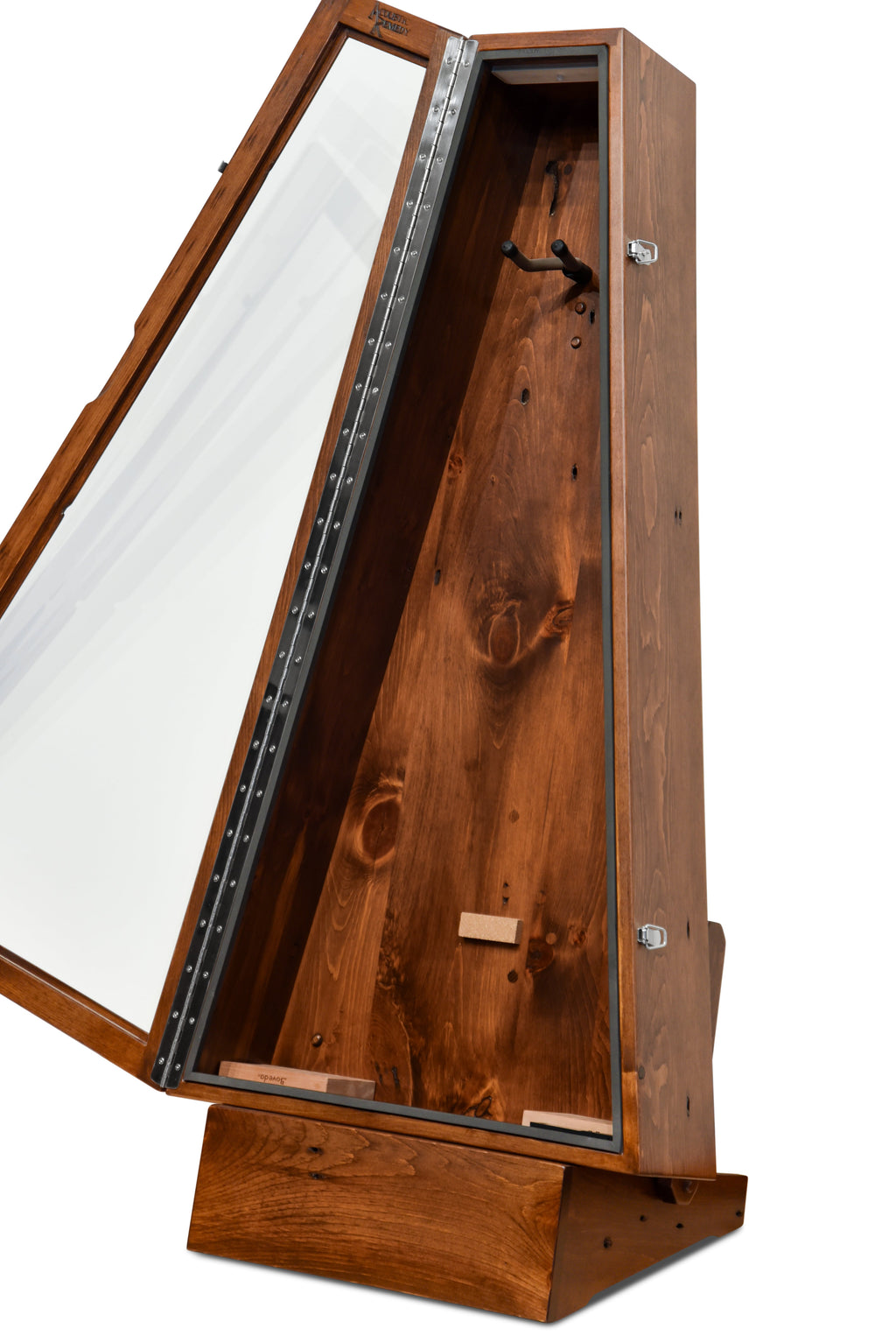 ClimaStand Triangle Humidor with Base - 300 Year Old Reclaimed Wood with Boston Stain Acoustic Remedy Cases
