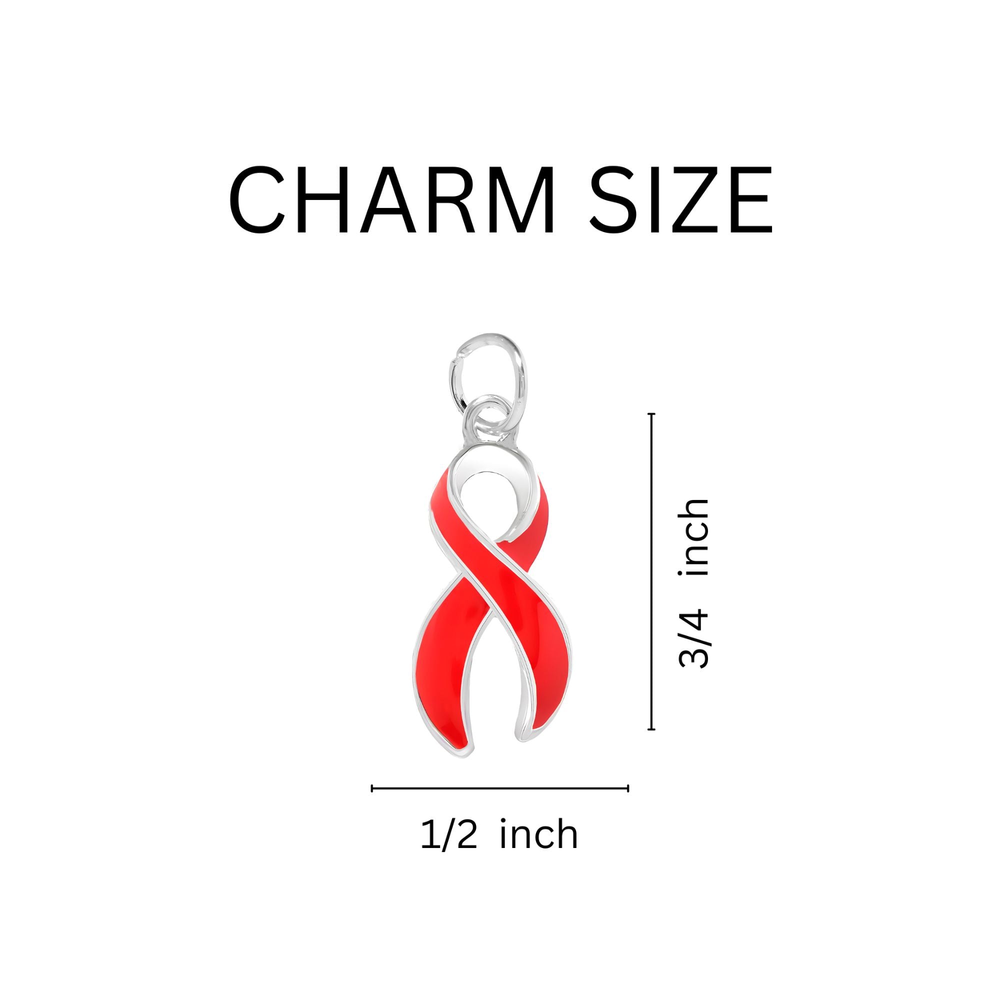 Large Red Ribbon Awareness Necklace The Awareness Company