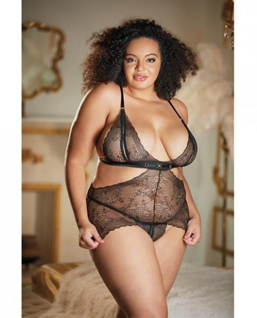 Allure Lace Peek-A-Boo Chemise & G-String Set - Dazzling Elegance Cnasti Strings and Thangs