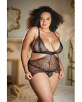 Allure Lace Peek-A-Boo Chemise & G-String Set - Dazzling Elegance Cnasti Strings and Thangs