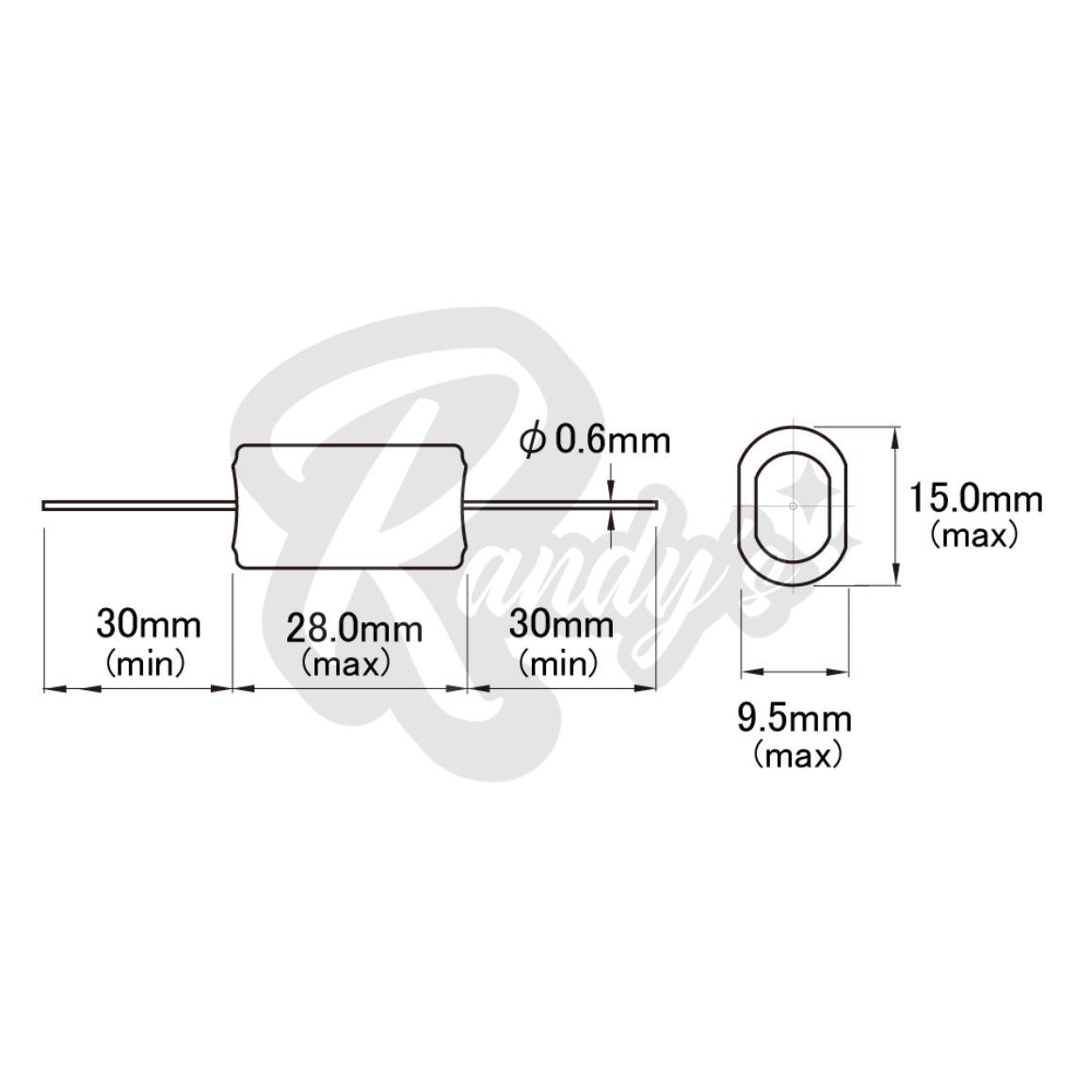 Vitamin Q Slim Paper-In-Oil Capacitor - Compare to Sprague® Black Beauty Randy's LLC