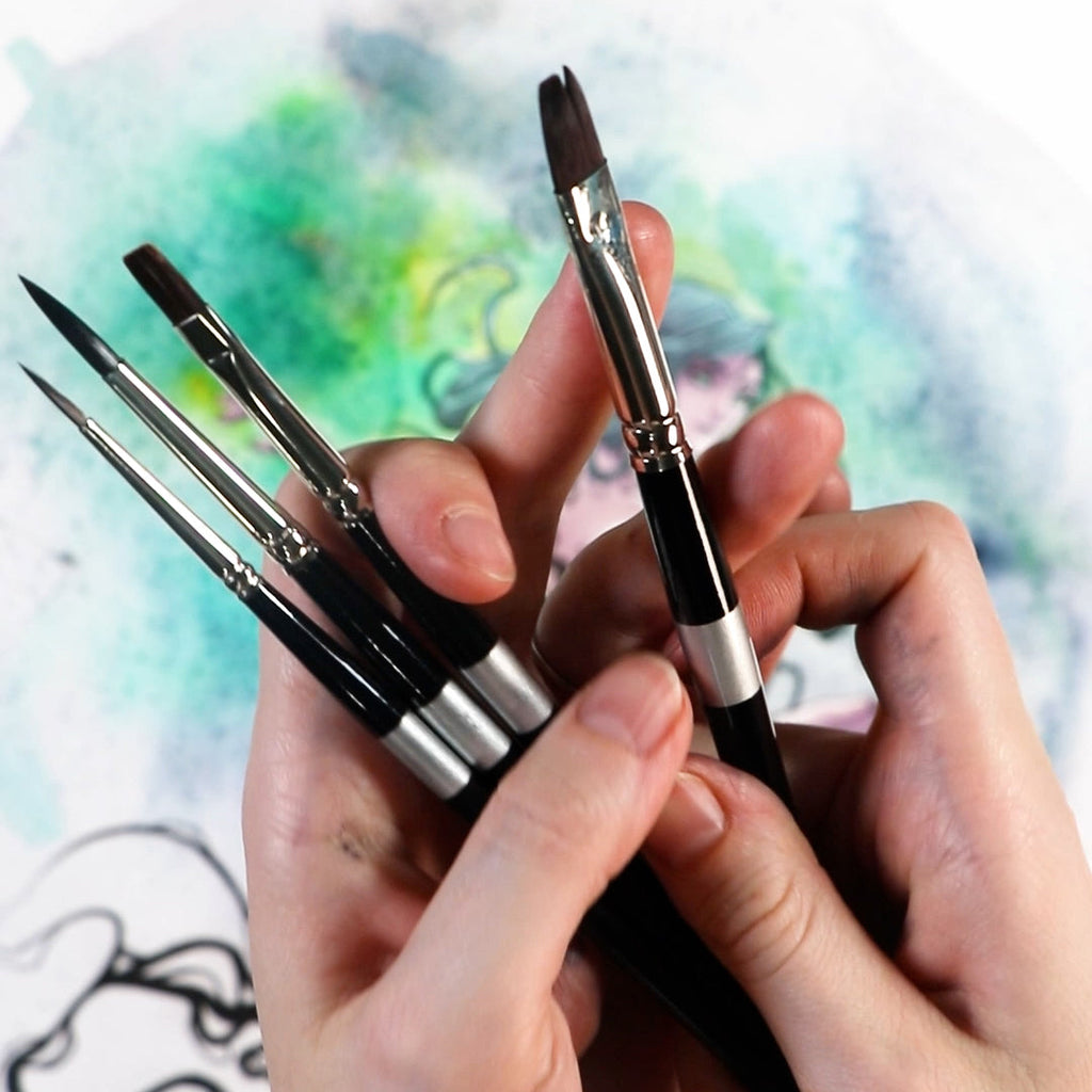 Trekell Crimson Taklon #8 Round Brush - Long Handle Trekell Art Supplies