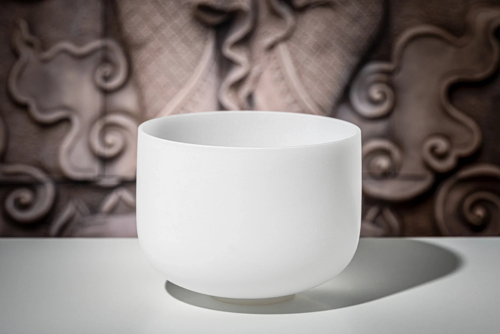 10" White-Frosted Crystal Singing Bowl, Note D4, Sacral Chakra Utah Energy Healing Center