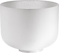 10" White-Frosted Crystal Singing Bowl, Note E4, Solar Plexus Chakra Utah Energy Healing Center