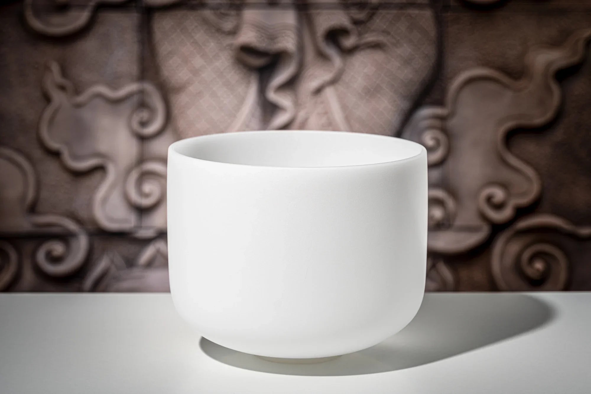 11" White-Frosted Crystal Singing Bowl, Note F4, Heart Chakra Utah Energy Healing Center